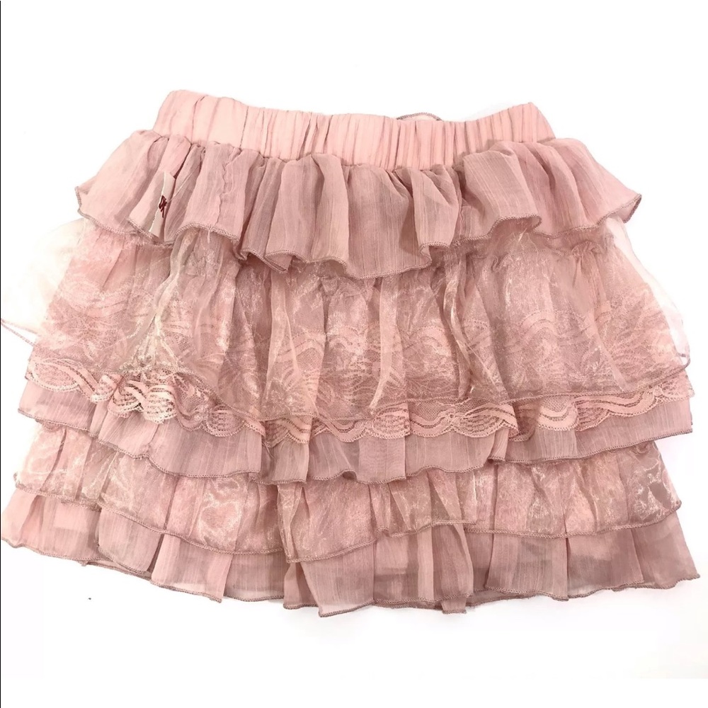 🆕Rachael & Chloe Skirt Tiered Lace Overlay